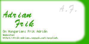 adrian frik business card